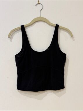 Aritzia TNAction Black Scoop Neck Sports Bra Tank